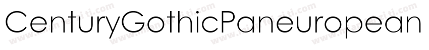 CenturyGothicPaneuropean ExtraBold字体转换